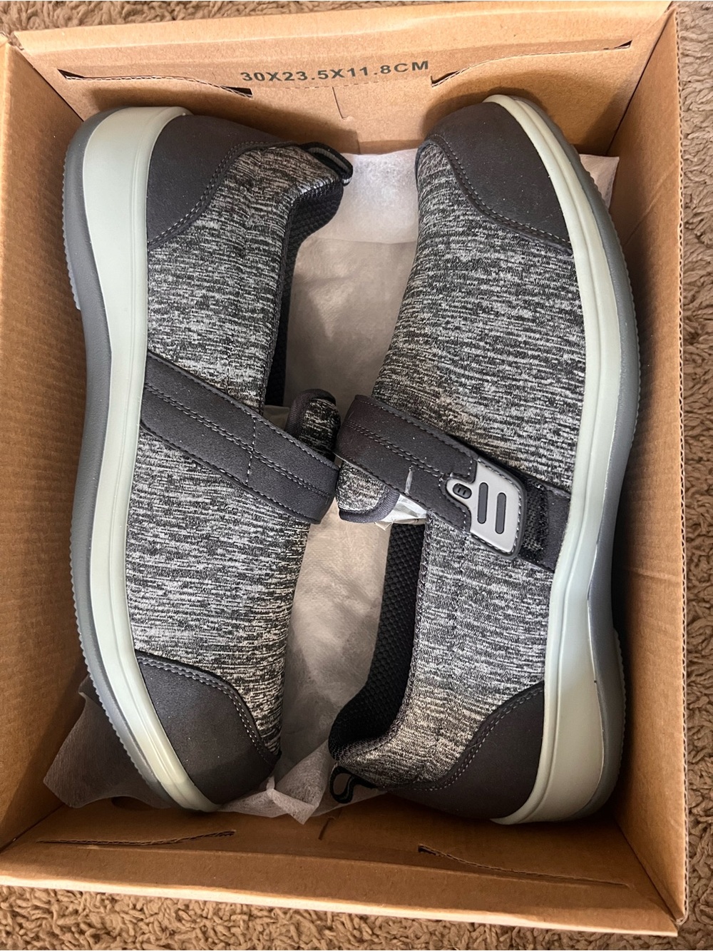 Men's Slip-On Casual Loafers - Heather Gray Orthofeet